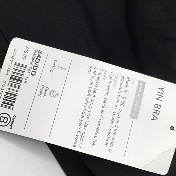 Athleta Yin Bra D/DD Black NWT - Picture 5 of 11